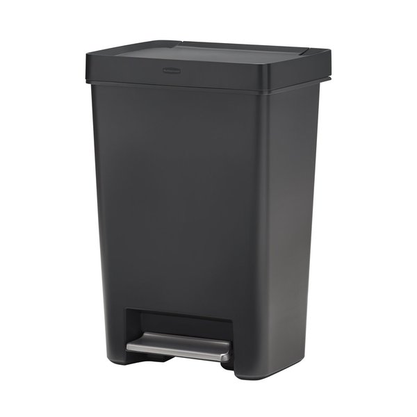 Rubbermaid Premier Series II 13 gal Gray Plastic/Stainless Steel Step On Trash Can 2120984